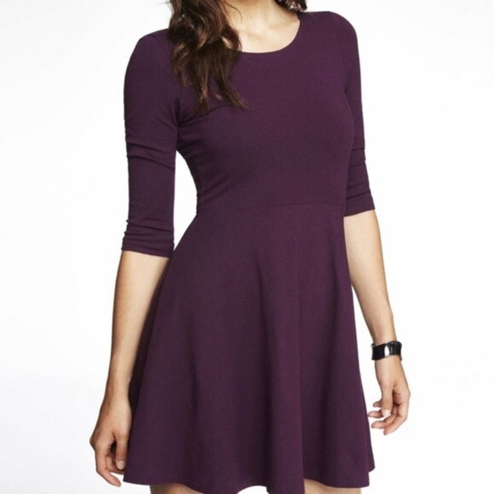 Purple mini dress.